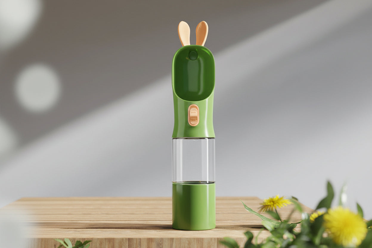 Przenośny Bidon dla Psa z Pojemnikiem na Karmę