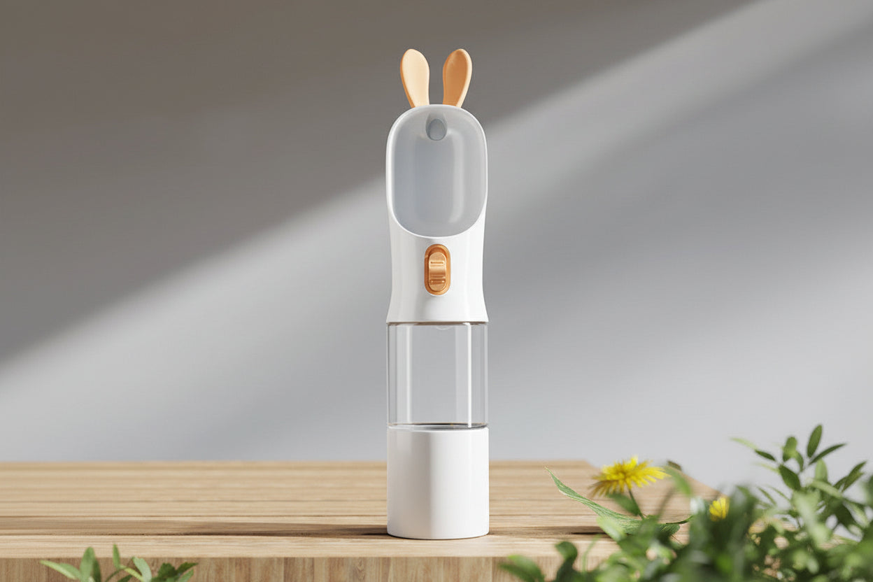 Przenośny Bidon dla Psa z Pojemnikiem na Karmę